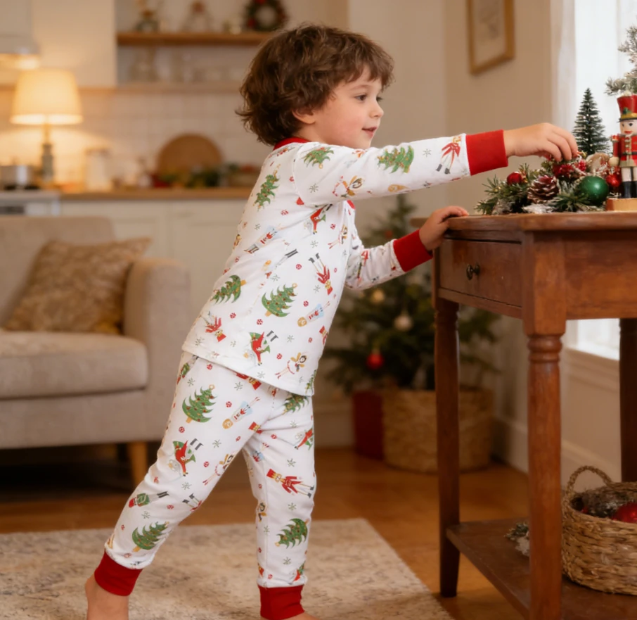 Christmas Gift New Style Children's Boys and Girls Long-sleeved Pajamas, Baby Night Home Clothes Set product image 4