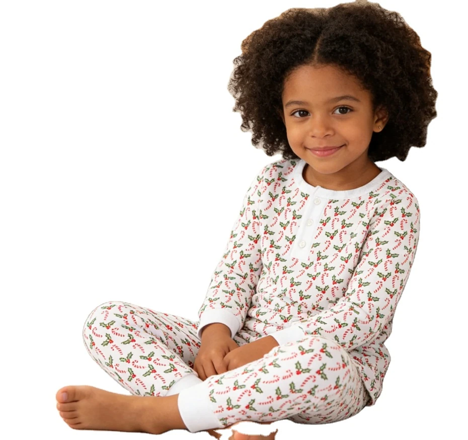Christmas Boutique Children Pajamas Set Kids Soft Children Long Sleeve Clothing Set for Girls product image 1
