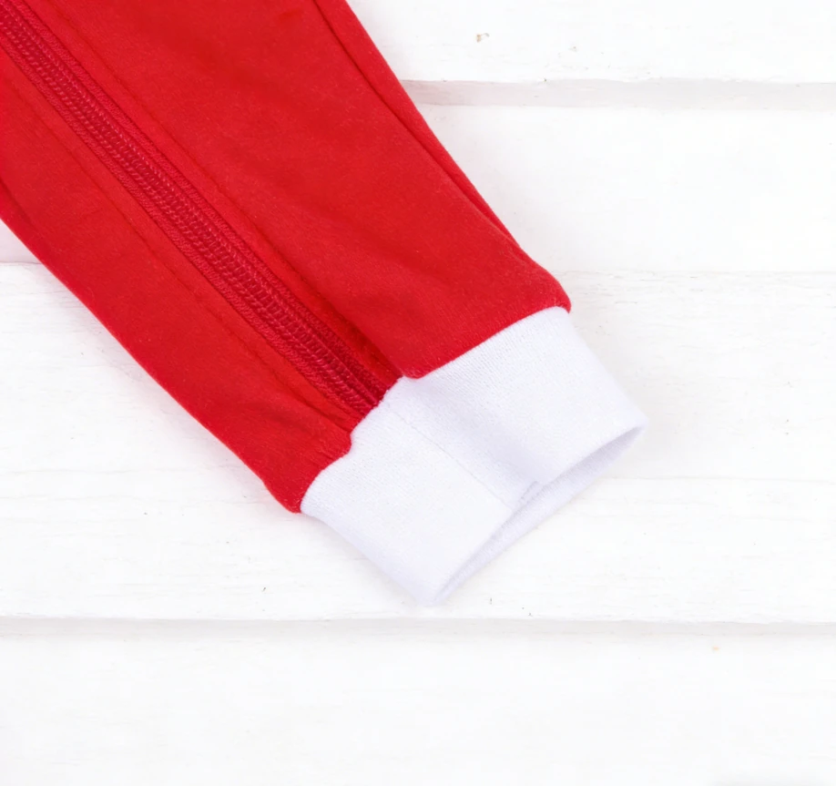 Personalized Christmas Blank Red Baby Butt Flap Rompers Xmas Matching Coming Home Outfit Toddler Pajama For Girls product image 3