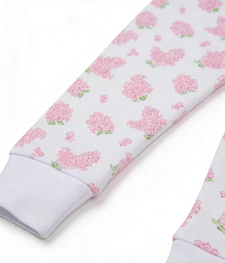 Baby Girls Lilac Love Pink Pajama Sets Kids Lounge Set Children Floral Pajamas Clothing Set product image 5