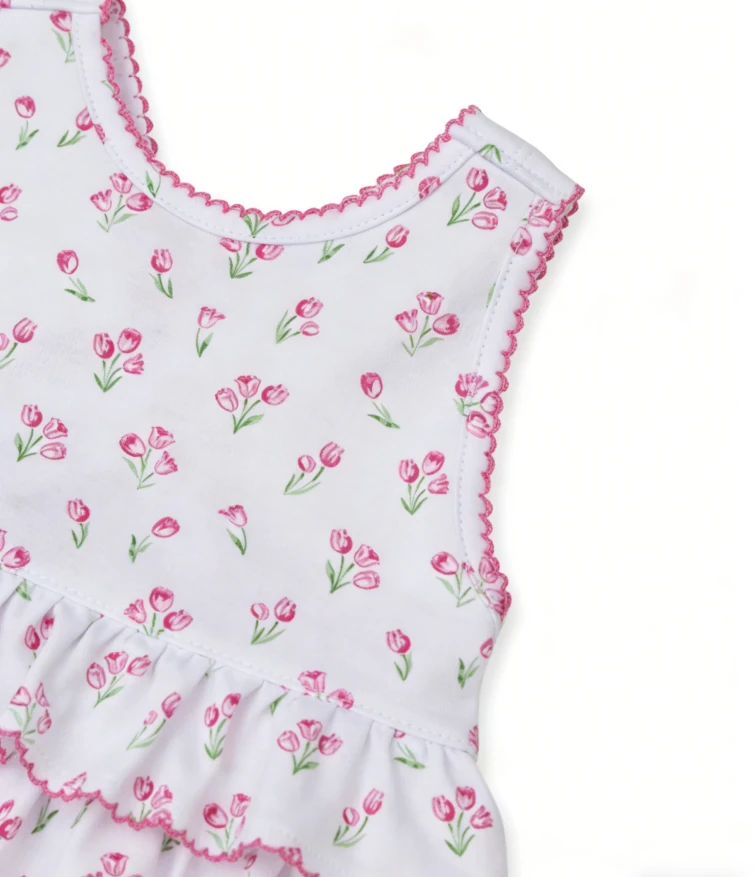 Baby Girls Infant Timeless Tulips White Bubble With Ruffle product image 3