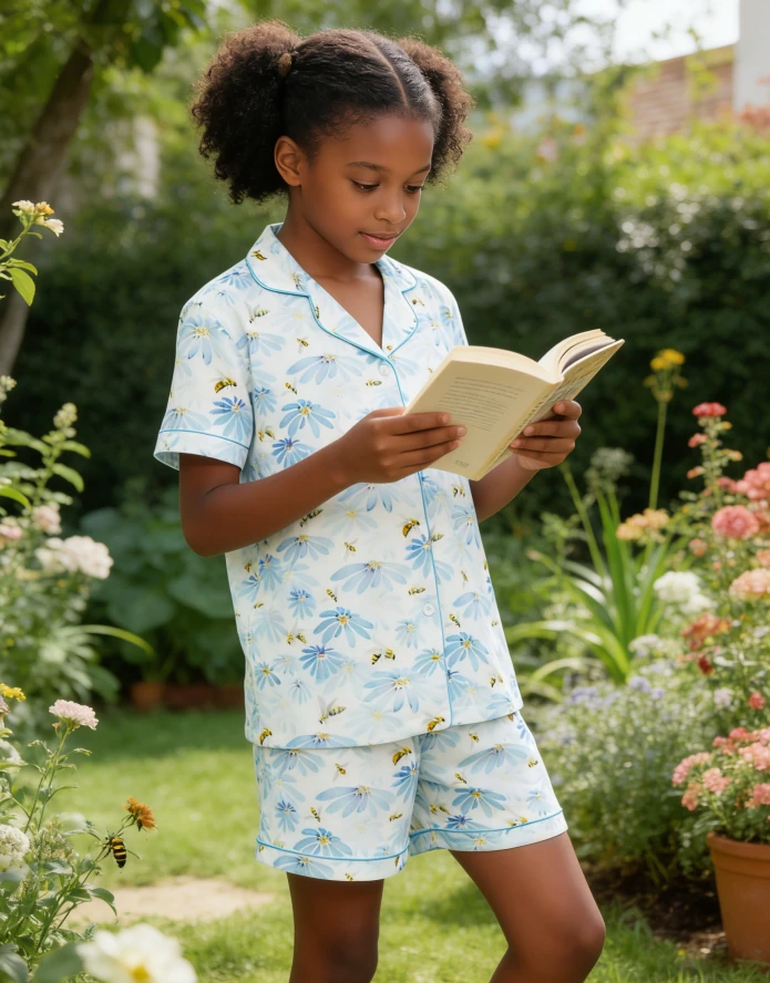 New Baby Girls Satin Short Pajamas Set Spring PJ Short Button Down Set product image 2