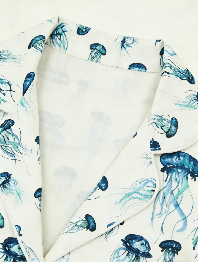 Children Jellyfish Satin Short PJ Set Spring Pajamas Short Clothing Set product image 6