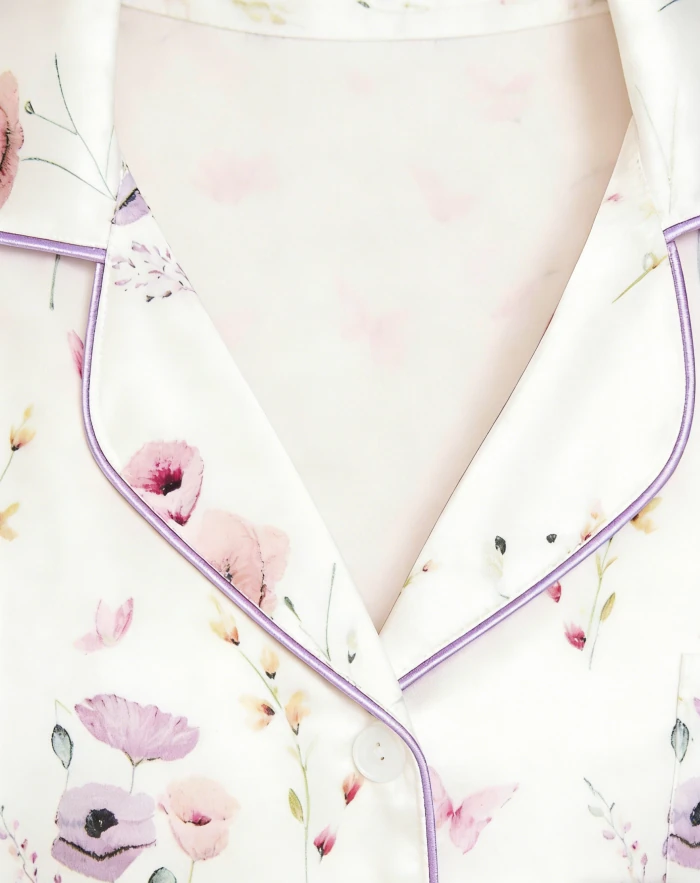 Children Edge Of The Meadow Satin Short PJ Set Kids Summer Pajamas Button Down Short Clothing Set product image 6