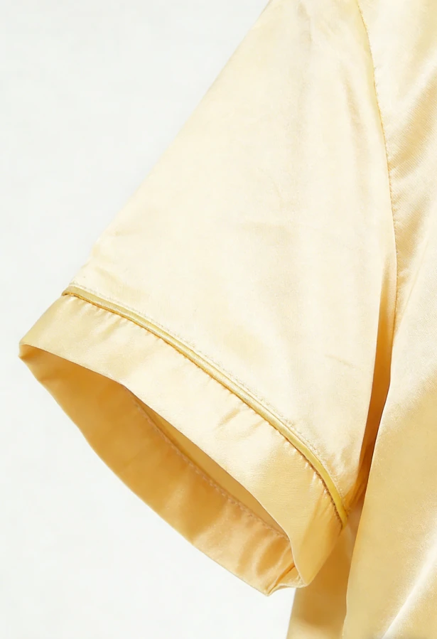 Baby Girls Golden Ticket Satin Short Pajamas Set Baby Girls Summer Short Button Down Set product image 5