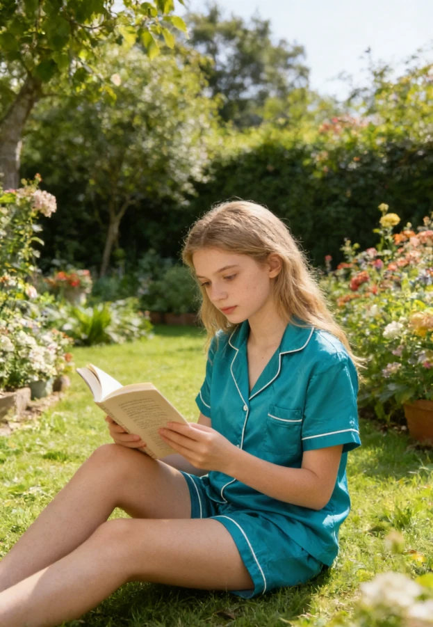 Children Turquoise Satin Short Pajamas Set Kids Summer Button Down Short Clothing Set product image 2