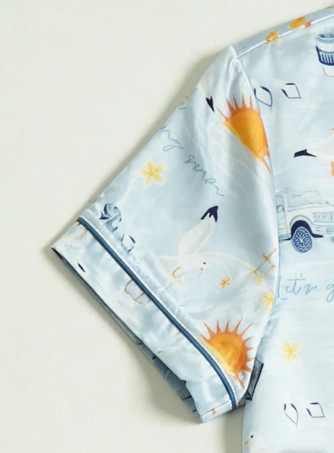 Girls Pajamas Satin Loungewear Sets Kids Spring Summer Button Down product image 5