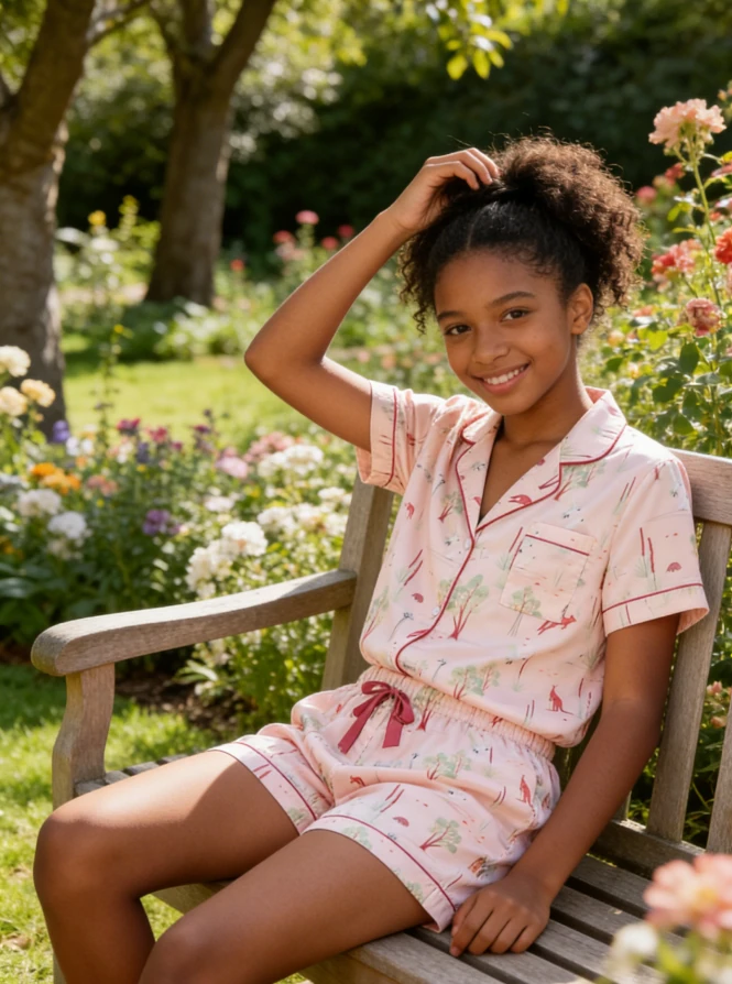 Girls Summer Satin Short Pajamas Sets Kids Button Down Short Set For Sale product image 2