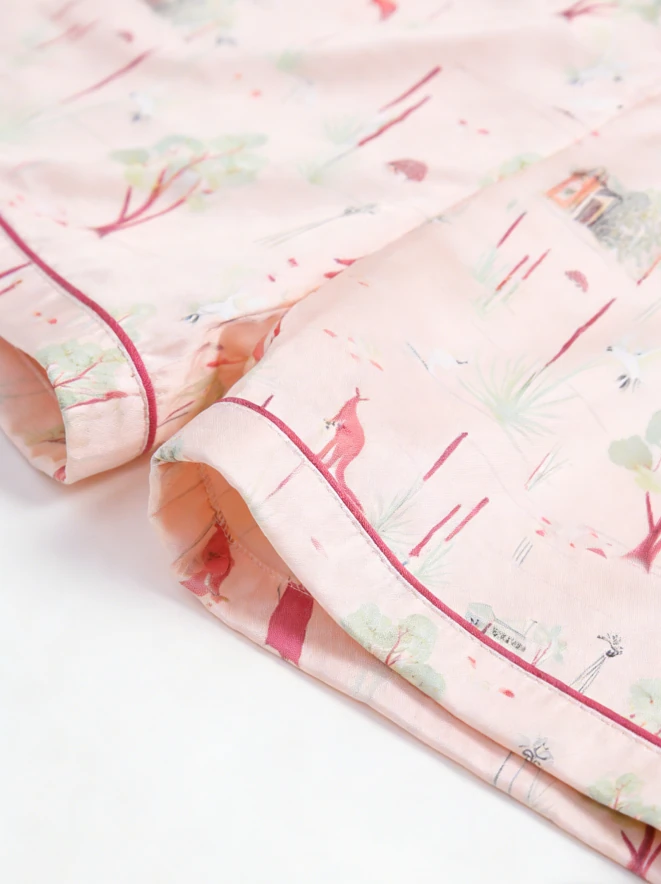 Girls Summer Satin Short Pajamas Sets Kids Button Down Short Set For Sale product image 4