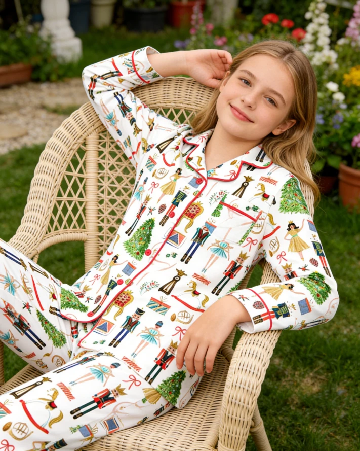 Kid Long Sleeve Christmas Nutcracker Pajama Set product image 2