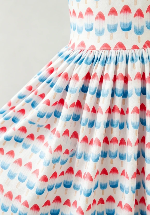 Red, White & Cute Tank Twirl Dress High Quality Baby Girls Toddlers Dresses product image 4