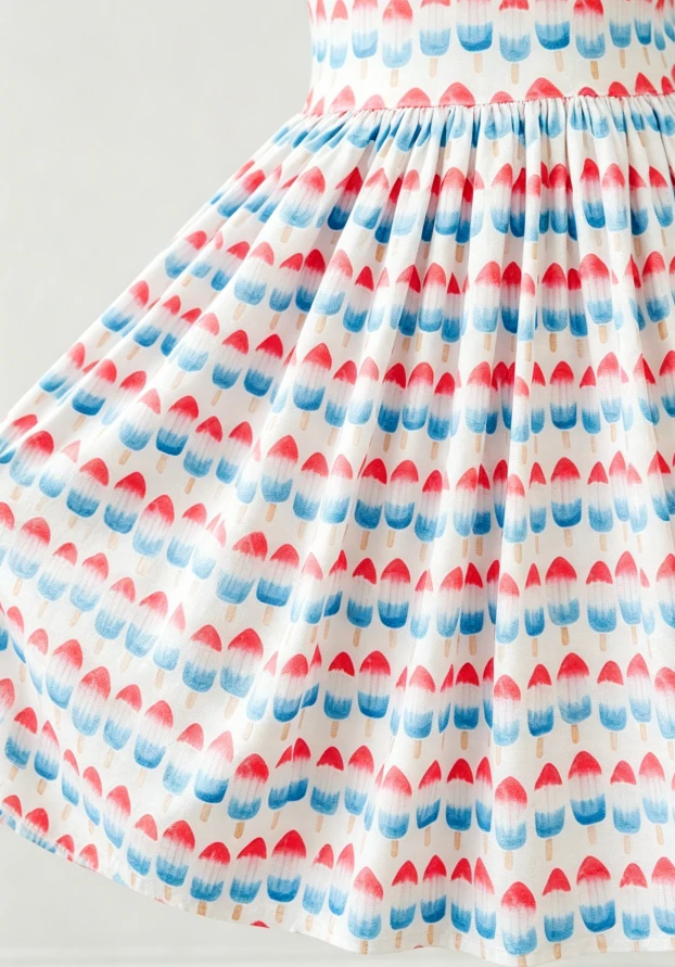 Red, White & Cute Tank Twirl Dress High Quality Baby Girls Toddlers Dresses product image 5