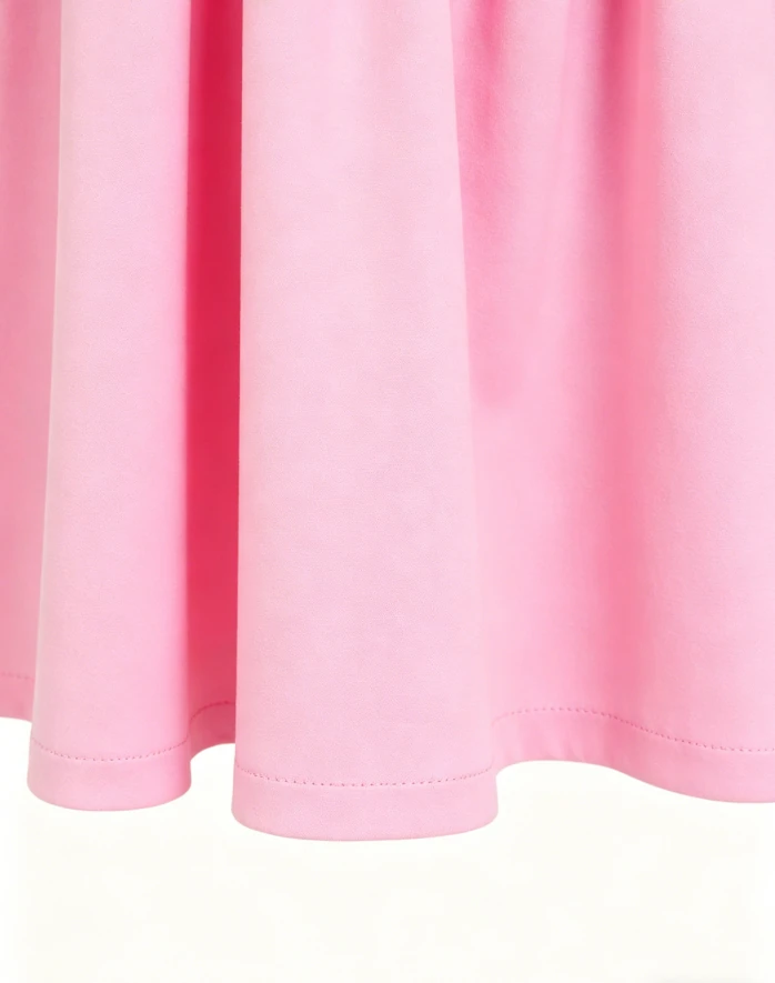 Solid Color High Quality Baby Girls Toddlers Bubblegum Pink LS Ruffle Twirl Dress product image 4