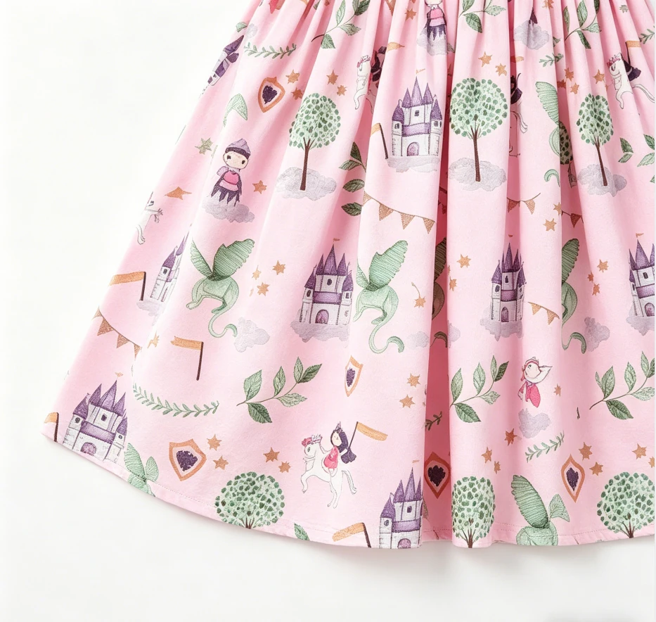 Manufacturer Custom Print High Quality Baby Girls Once Upon a Time Twirl Dress Children Princess Clothing product image 5