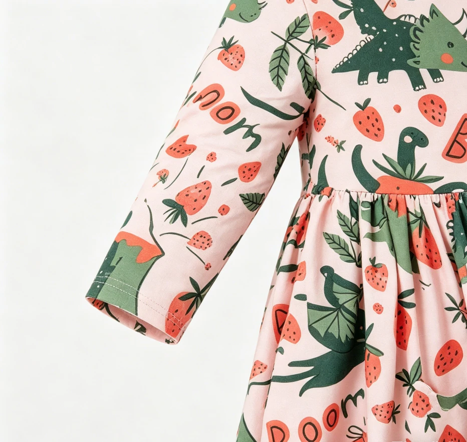 High Quality Baby Girls Hear Me Roar Twirl Dress Children Prints Dressess product image 4
