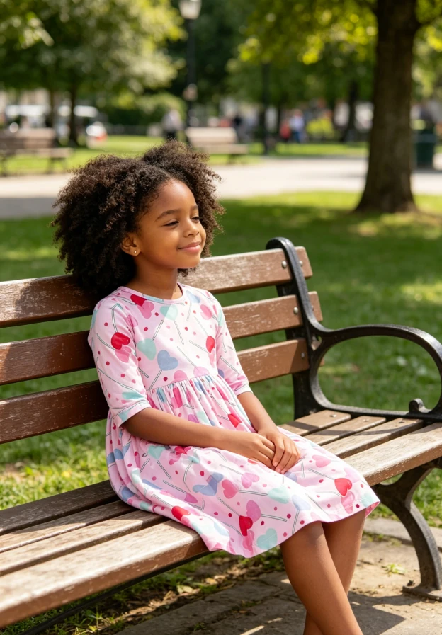 Fashion Baby Girls Sucker for You Pocket Twirl Dress Children High Quality Dresses product image 3