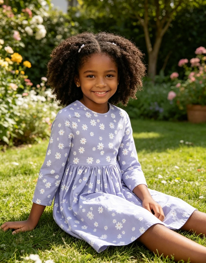Sustainable Fashion Dresses for Baby Girls Dainty Daisies Pocket Twirl Dress product image 1