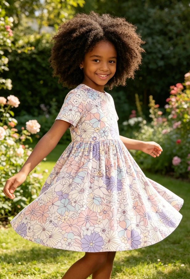 Infant Baby Toddler Factory Wholesale Sweet Escape Floral Pocket Twirl Dress product image 2