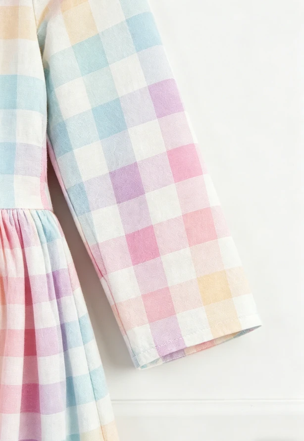 Price Hot Sale Boutique Children's Baby Girls Pastel Plaid Pocket Twirl Dress product image 5