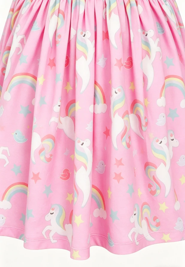Custom Design Boutique Children's Baby Girls My Little Unicorn Flutter Sleeve Twirl Dress product image 4
