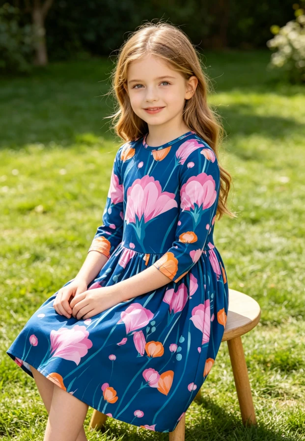 Price Hot Sale Boutique Children's Baby Girls Poppies Pocket Twirl Dress product image 2