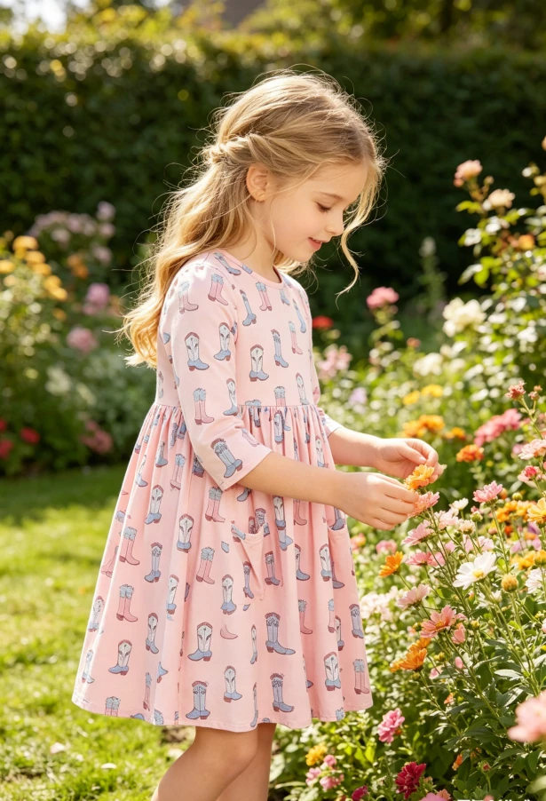 New Children's Baby Girls Ribbons & Rodeos Pocket Twirl Dress product image 4