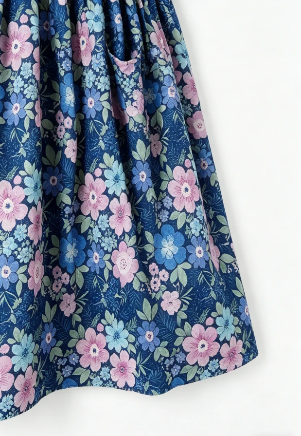 Custom Milk Silk Baby Girls O-Neck Casual Daily Wear Whimsy Pocket Twirl Dress product image 6