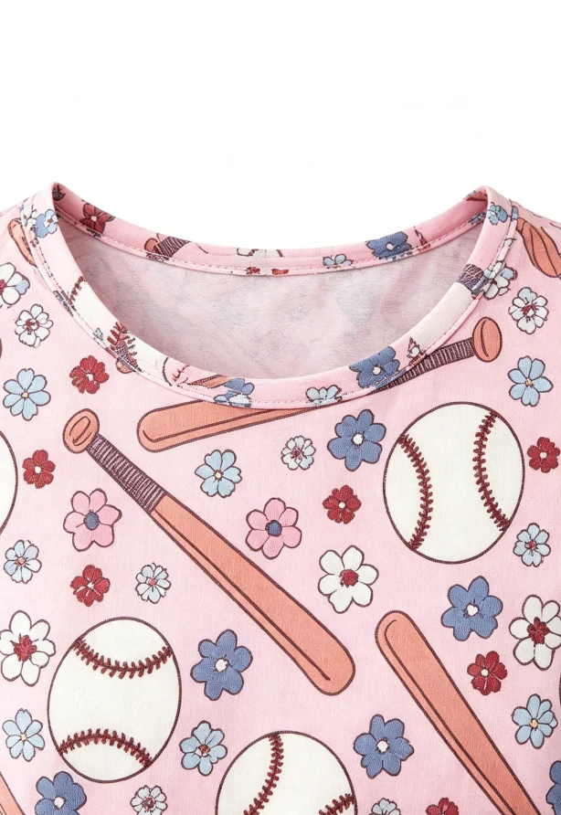 Milk Silk Fabric Breathable Children's Baby Girls Batter up SS Pocket Twirl Dress product image 5