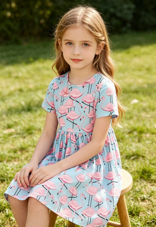 Summer Girl Toddler Clothes Pretty in Pink Flamingos SS Pocket Twirl Dress product image 2