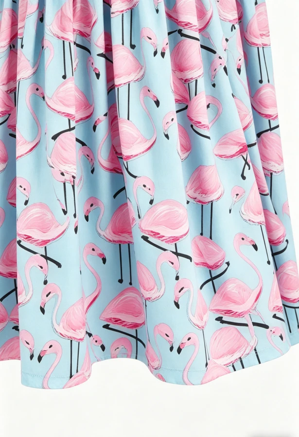 Summer Girl Toddler Clothes Pretty in Pink Flamingos SS Pocket Twirl Dress product image 4