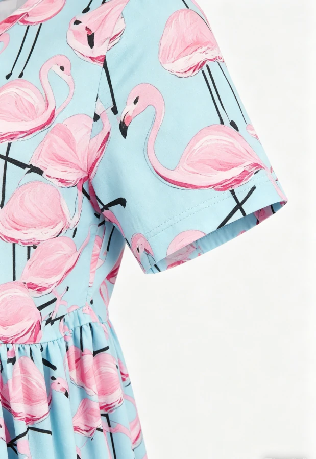 Summer Girl Toddler Clothes Pretty in Pink Flamingos SS Pocket Twirl Dress product image 6
