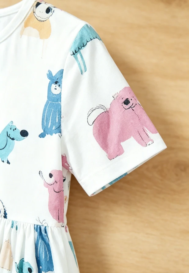 Adorable Causal Style Baby Girls Puppy Pals SS Pocket Twirl Dress product image 4