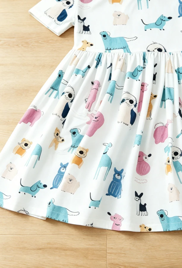 Adorable Causal Style Baby Girls Puppy Pals SS Pocket Twirl Dress product image 6