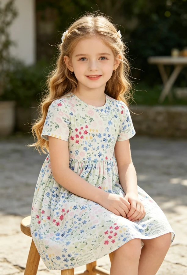 Boutique Children's Baby Girls Kids Sunshine Meadows SS Pocket Twirl Dress product image 3