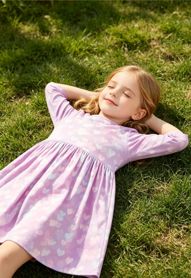 Direct Custom Milk Silk Baby Girls Love Story Pocket Twirl Dress product image 3