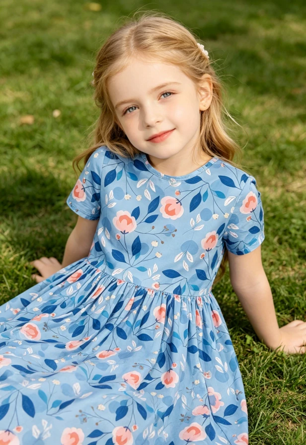 Baby Toddler Milk Silk Fabric Dress Children's Baby Girls Country Blooms SS Pocket Twirl Dresses product image 2