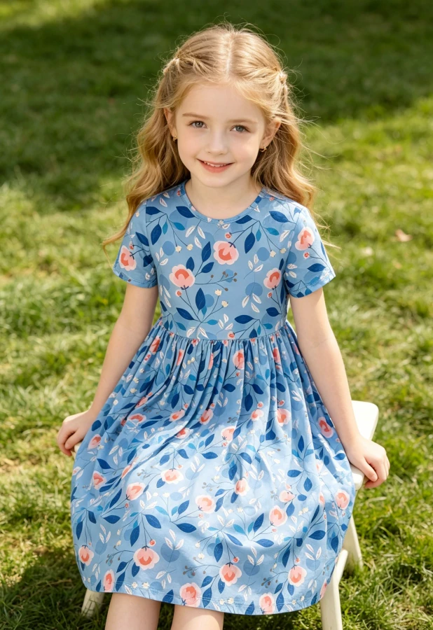 Baby Toddler Milk Silk Fabric Dress Children's Baby Girls Country Blooms SS Pocket Twirl Dresses product image 3