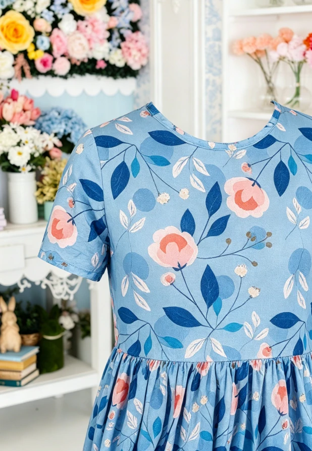 Baby Toddler Milk Silk Fabric Dress Children's Baby Girls Country Blooms SS Pocket Twirl Dresses product image 6
