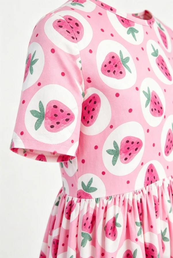 Custom Baby Girls Summer Strawberry Fields SS Pocket Twirl Dress product image 6