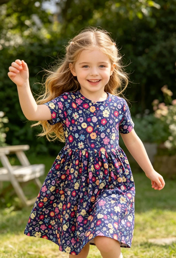 OEM Spring Summer Children's Baby Girls Pick a Posy SS Pocket Twirl Dress product image 2