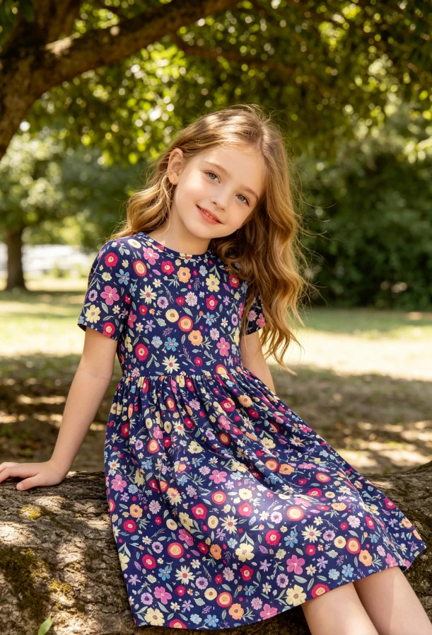 OEM Spring Summer Children's Baby Girls Pick a Posy SS Pocket Twirl Dress product image 3