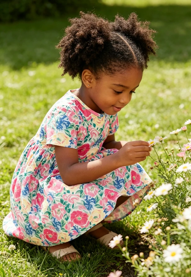 Children's Summer Dresses Toddler Kids Casual Wildflower Wishes SS Pocket Twirl Dress product image 3