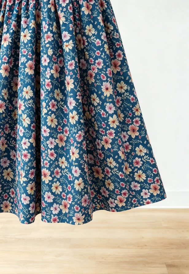 Hot Selling Milk Silk Fabric Breathable Children's Baby Girls Floral Pocket Twirl Dress product image 4