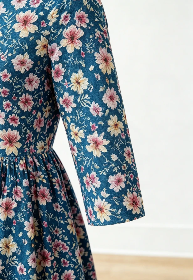 Hot Selling Milk Silk Fabric Breathable Children's Baby Girls Floral Pocket Twirl Dress product image 6