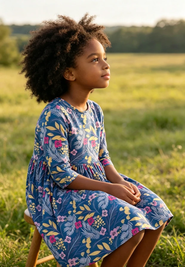 New Summer Girls Fashion Dresses Toddler Kids High Quality Flora Pocket Twirl Dress product image 2