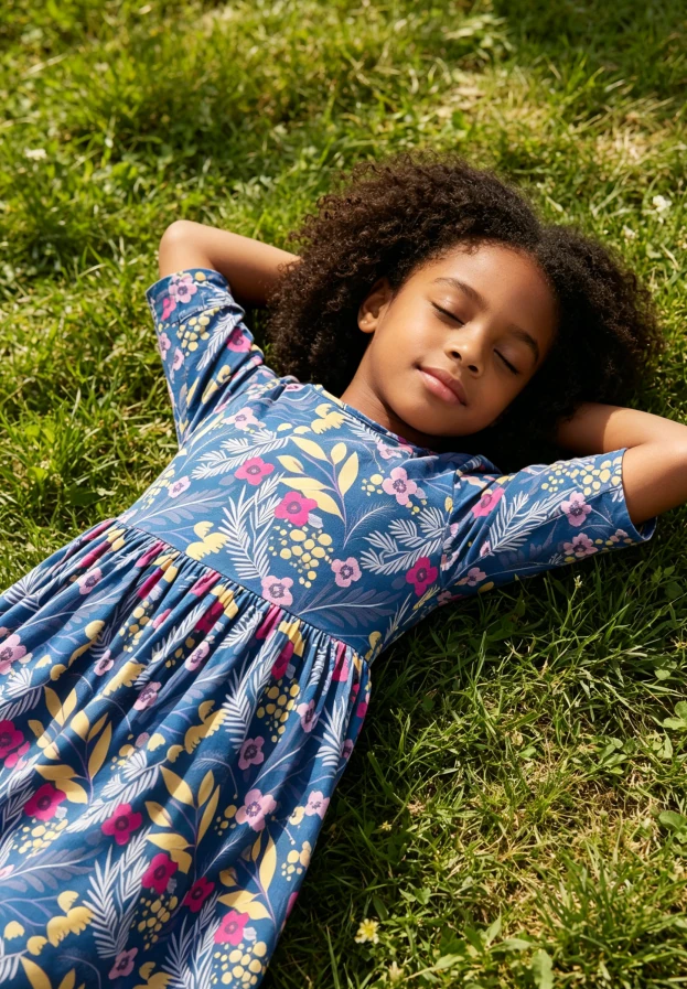New Summer Girls Fashion Dresses Toddler Kids High Quality Flora Pocket Twirl Dress product image 3