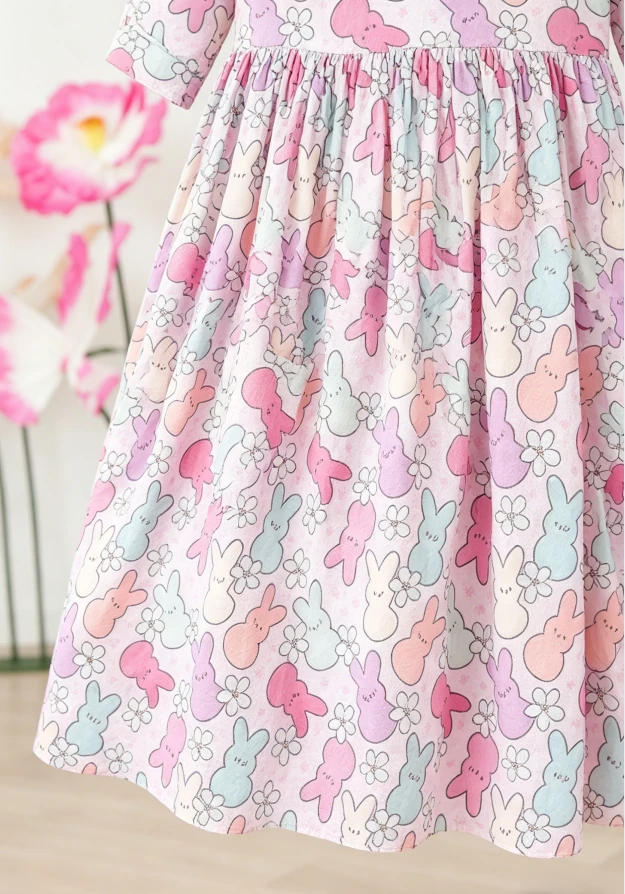 Soft Toddler Kids Hang in with My Peeps Pocket Twirl Dress product image 5