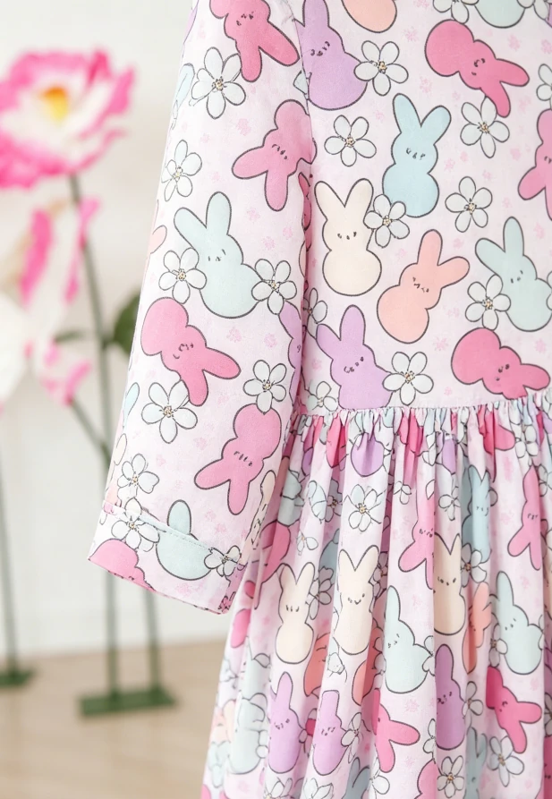 Soft Toddler Kids Hang in with My Peeps Pocket Twirl Dress product image 6