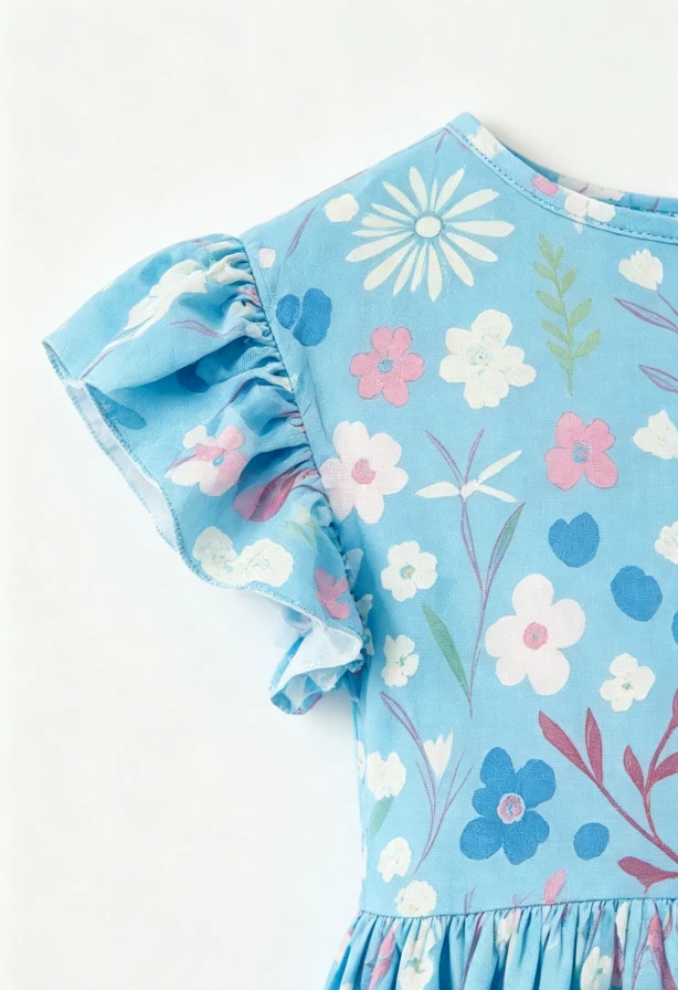 New Summer Toddler Kids High Quality Springtime Splendor Flutter Sleeve Twirl Dress product image 5