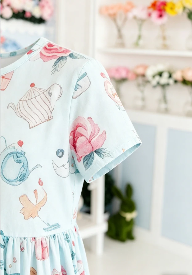 Custom Infant Toddler Child Baby Girls and Teenagers Wonderland Pocket Twirl Dress product image 5